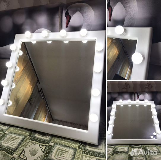 Зеркало гримерное с лампочками в наличии