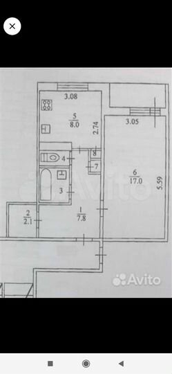 1-к. квартира, 43 м², 4/9 эт.