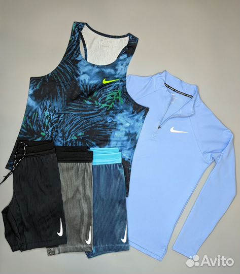 Комплект Nike AeroSwift Лонгслив, тайтсы, майка