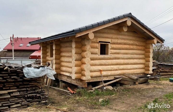 Срубы на заказ, зимний лес