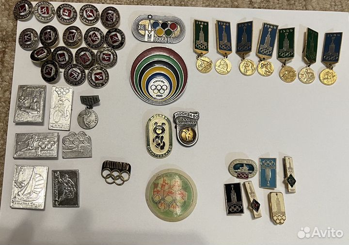 Значки СССР олимпиада 80