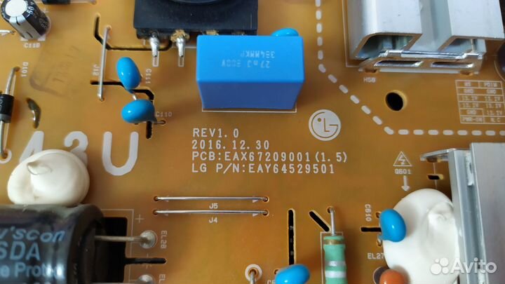 Блок питания TV LG EAX67209001 (1.5) LGP43DJ-17U1