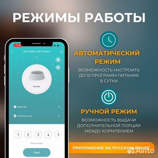 Автокормушка для кошек и собак Wi-Fi,6л. Новая