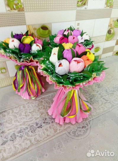 Букет из конфет Тюльпаны. В наличии
