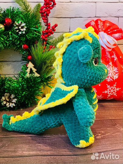 Вязаный дракон, игрушки ручной работы для детей