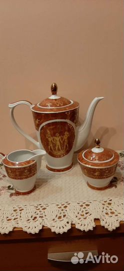Сервиз Египет чайник-кофейник,сах.мол.фарфор