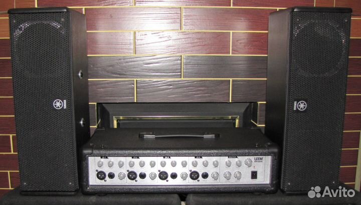 Колонки Yamaha 200-400W Pro 2шт Активный микшер ST