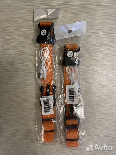 Светящийся ошейник для крупных собак S,M, новые