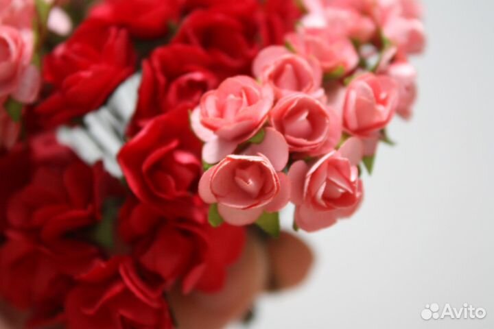 Бумажные цветы для скpaпбукингa Mини розы