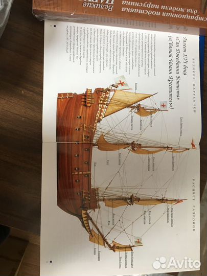 Полная комплектация сборки модели парусника Сан Дж