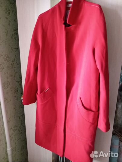 Пальто женское, куртка замша, 46 размер, кашемир