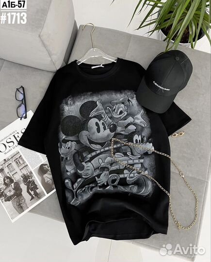 Футболка со стразами Микки Гуфи Дональд