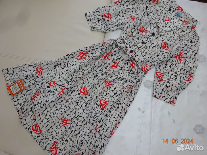 Платье натуральный шелк СССР новое