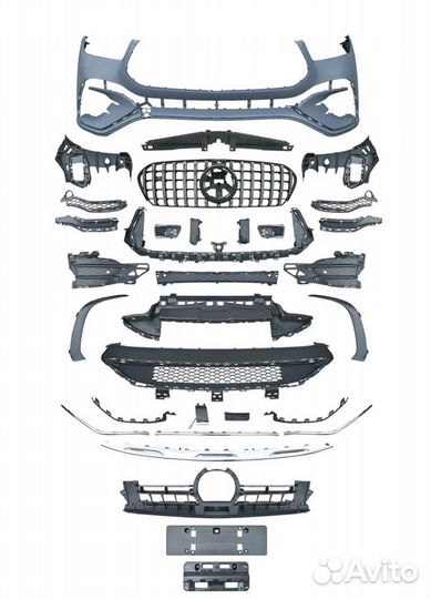 Обвес gle63 mercedes бампер