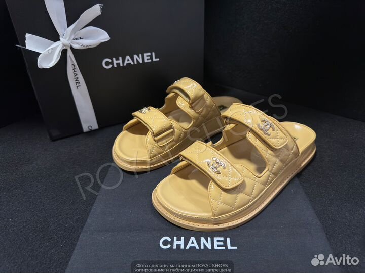 Сандалии шлепанцы женские Chanel Dad