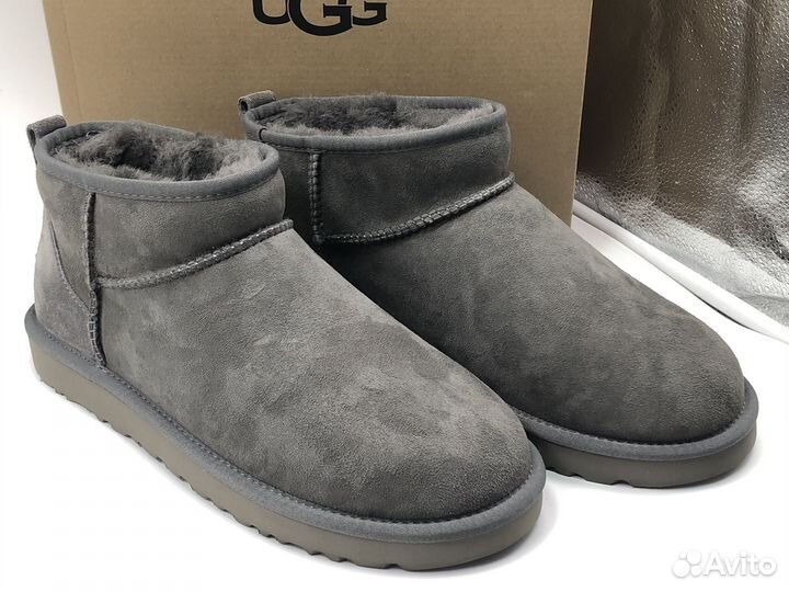 Угги Мужские Ugg Classic Ultra Mini Grey