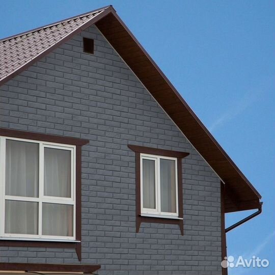 Фасадные панели Грандлайн Состаренный кирпич станд