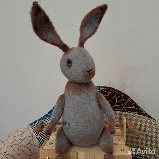 Мягкая игрушка, Кролик, вязаная ручной работы