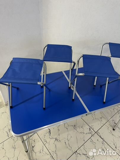 Стол складной туристический 120х60 и 4 стула