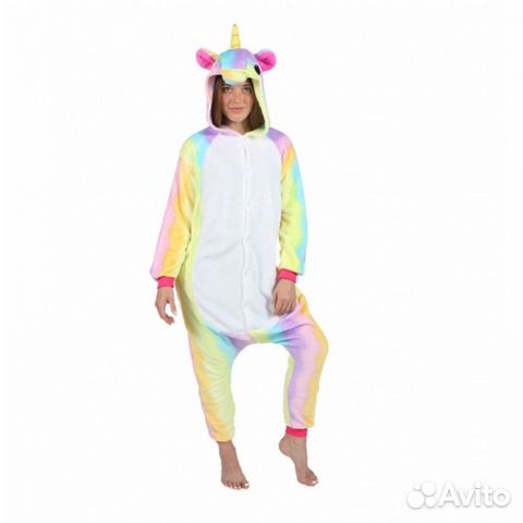 Пижама Кигуруми Радужный Единорог размер s(150-160