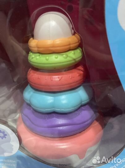 Новая музыкальная пирамидка, игрушка Happy Baby