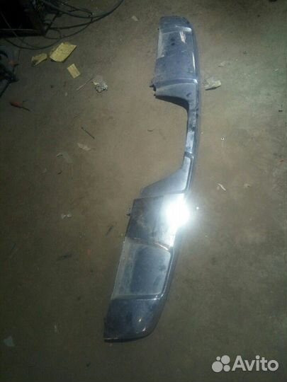 Мерседес GL юбка заднего бампера хром