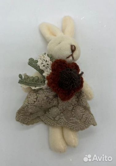 Кролик брошь бохо новая