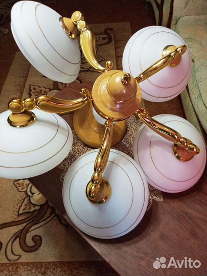 Люстра потолочная бу,5рожковая