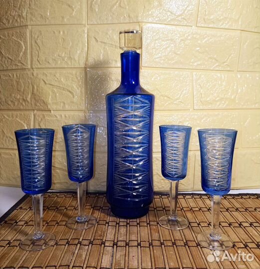 Графин хрусталь с фужерами Германия