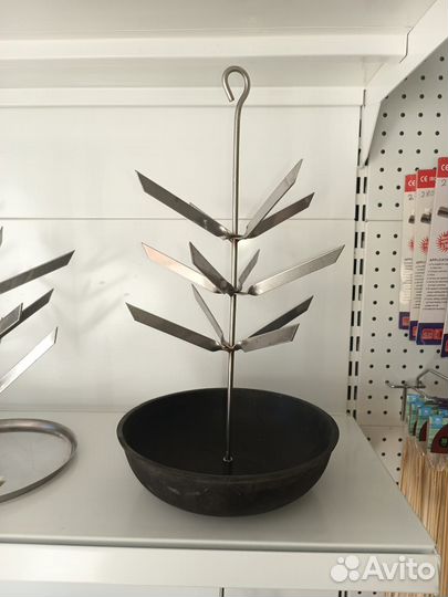 Ёлочка для тандыра с чугунной сковородой