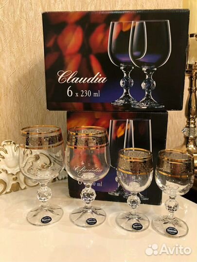 Фужеры богемия