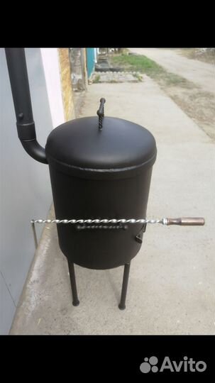 Печь для казана с трубой