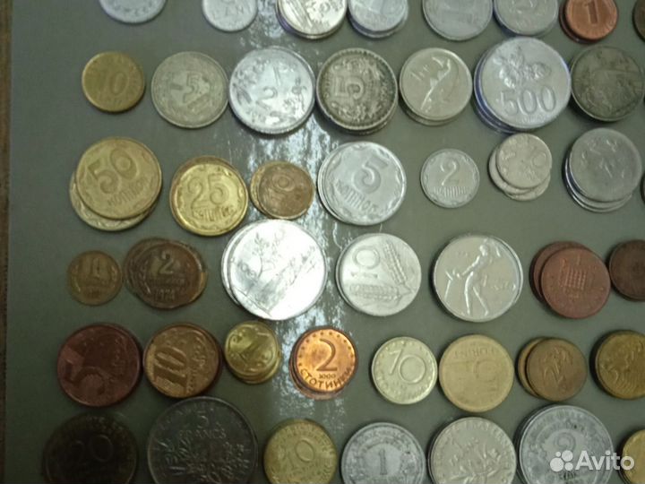 Иностранные монеты, 100 шт, разные
