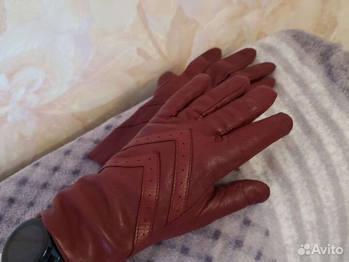 Перчатки кожаные