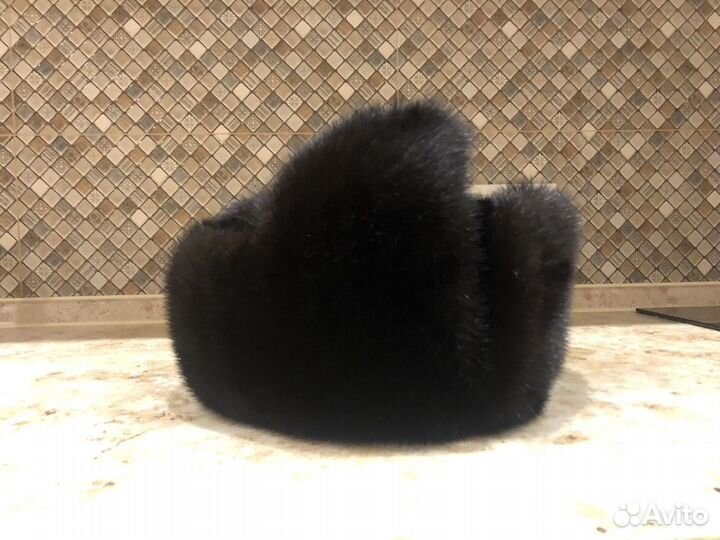Норковая цельная шапка