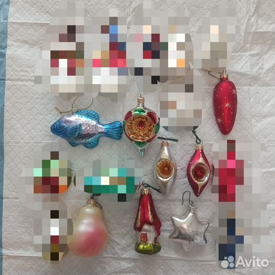 Елочная игрушка разные стекло