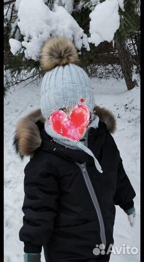 Зимняя шапка и снуд 53-56