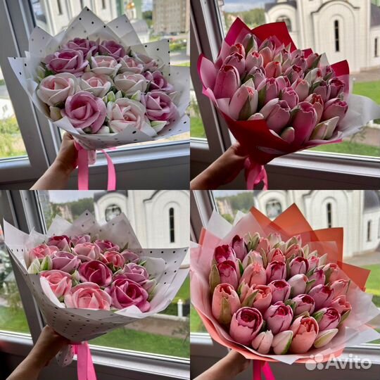 Зефирные цветы, зефир