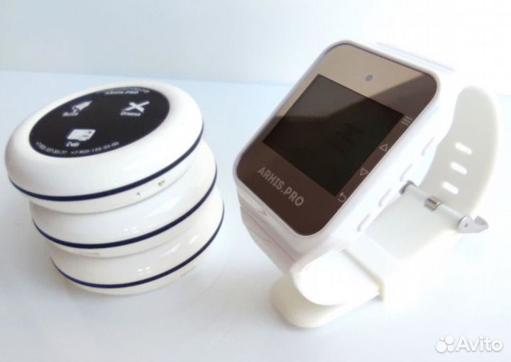 Кнопка вызова персонала-официанта-кальянщика, часы