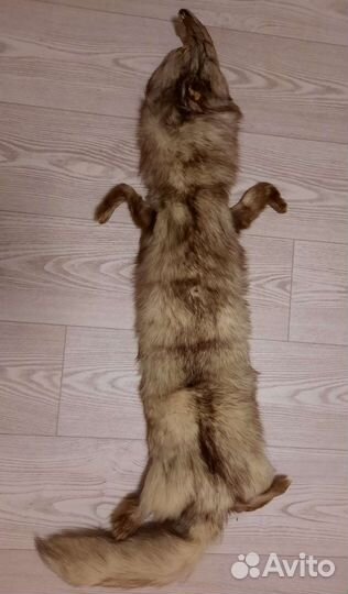 Целая шкурка песца, натуральный мех