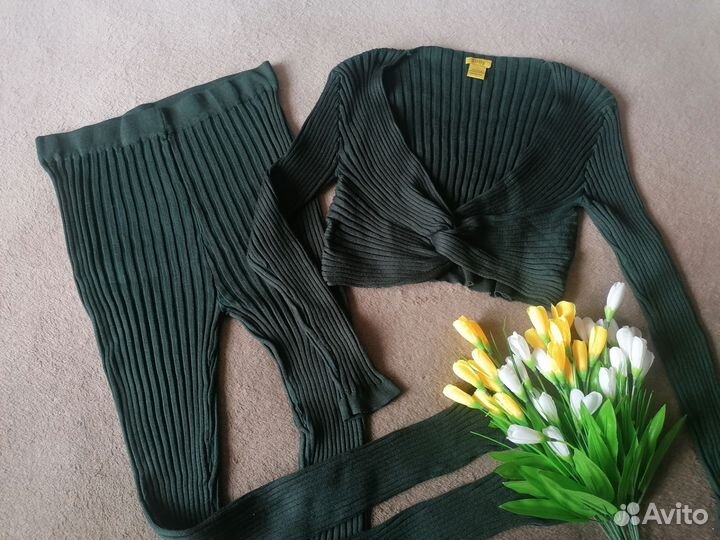 Спортивный костюм женский 48 Лапша в рубчик