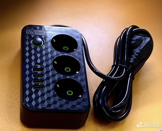 Сетевой фильтр, бытовой удлинитель с Type-C и USB