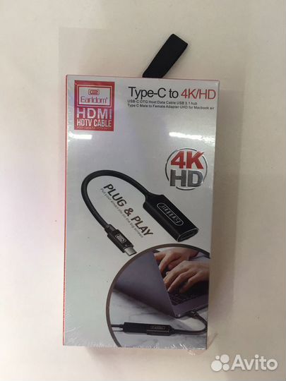 Hdtv адаптер Earldom ET-W11 Type-C на 4K HD