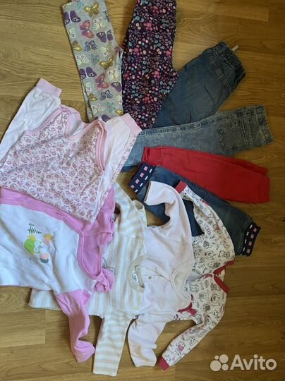 Вещи пакетом на девочку 74-86
