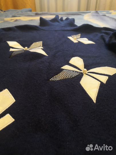 Водолазка женская (тёмно синяя) кашемир