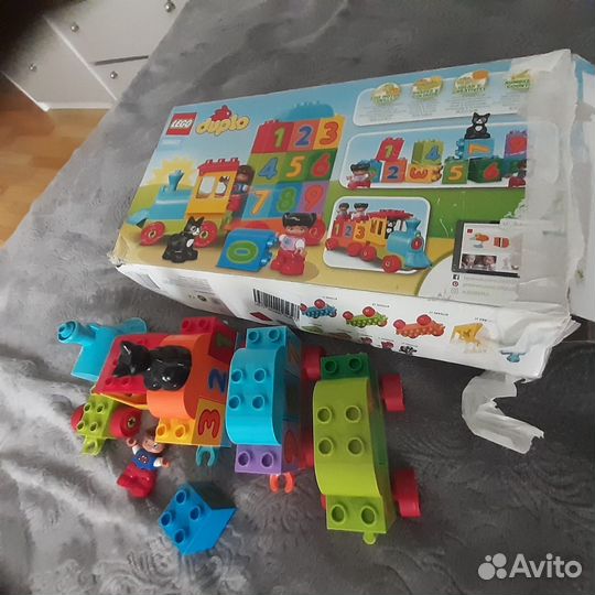 Lego duplo поезд паравозик цифры