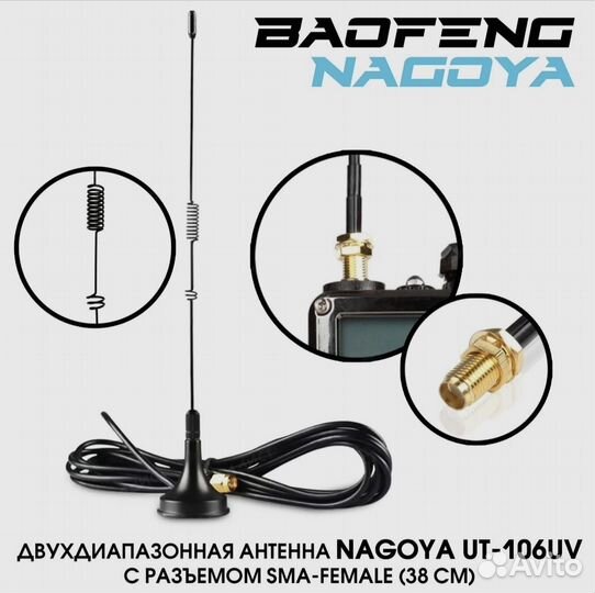 Антенна для рации baofeng