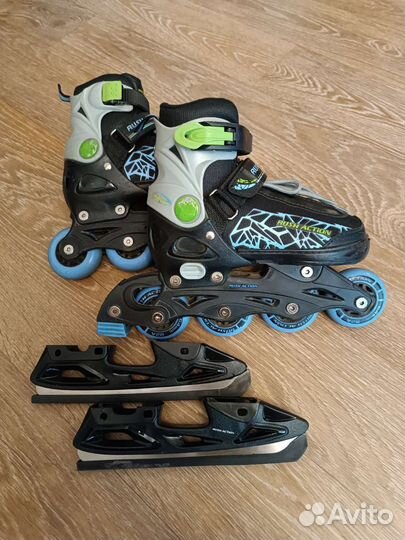 Роликовые коньки детские раздвижные. Р. 29-32