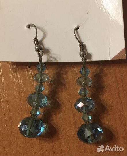 Висячие сережки бижутерия