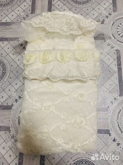 Конверт на выписку для девочки теплый